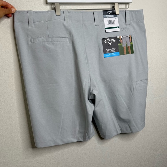 Callaway Men’s Performance Golf Shorts With Media Pocket & Opti-Dri Gray 40 NWT - Picture 3 of 15